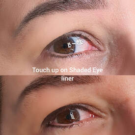 Picture of touch up on shaded eye liner